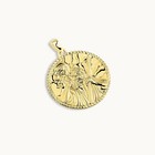 Gold Plated Sterling Silver Round St Christopher Pendant