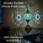     7  Large Globe Turkish Moroccan Mosaic Table Lamp Handcrafted Tiffany-style   