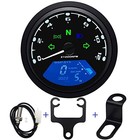 Digital Motorcycle Speedometer Gauge Odometer With Sensor Cable   Bracket