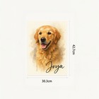 Personalized Pet Memorial Gift - Custom Watercolor Dog  Cat Portrait From Photo