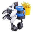 7-in-1 Desk Cup Holder Organizer - Clamp-on Accessory With Headphone  Snack   Ph