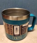 Yeti Rambler 14 Oz  Stainless Steel Camp Mug  - Teal Blue   No Lid 