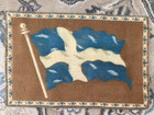 Antique Flannel Felt Flag Cigar Box Tobacco Vtg Sweden Dollhouse Rug 8    X 5-1 2   