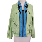 Jamie Sadock Golf Jacket Women Size Large Full Zip Pockets Lime Green Activewear