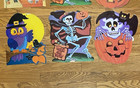 Vintage Eureka Halloween Witch Owl Skeleton Die Cut Out Cutouts Wall Decor Lot 6