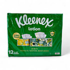 Kleenex Lotion 3-ply Coconut Oil Facial Tissues 120 Tissue Flat Boxes - 12 Count