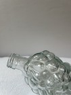 1970   s Single Serve Wine Bottle Clear Glass Cluster Of Grapes French Vtg