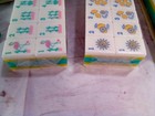 Lot Of 5 American Mahjong Layered Tile Assortments  Green  Yellow   White