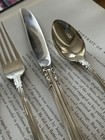 4 Pc Place Setting Reed   Barton Knife Dinner Salad Fork Teaspoon 18th Century