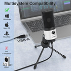 Usb Podcast Microphone pc Computer Recording Mic For Desktop Laptop studio Conde