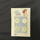 Vintage Pearl Buttons Lot Of 12 On Original Card Nos Sewing Junk Journaling