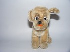 Vintage Mohair Steiff Mopsy Dog 5  Tall Jointed Neck With Button In Ear