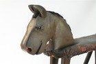 Antique Large Folk Art Childs Push Pull Toy Horse Ride On Toy 24  X 25 
