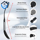 Back Scrubber For Shower 20 5  Long Handle Shower Brush For Body For Deep Black