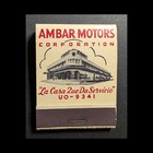 Full Book Feature Matchbook Ambar Motors Cadillac - Oldsmobile - Chevrolet