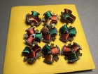 Aurora Vintage Tjet Xmas Tree Pancake Armatures Slot  9 car Motors Lot All Blown