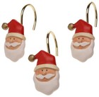  Santa Claus Ceramic Resin Shower Curtain Hooks-set Of 12 