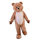 Brown Teddy Bear Mascot Costume Adult Plush Full Body Bear Fancy Dress Outfit Fo