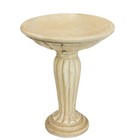 Grecian Concrete Bird Bath For Outside  20    H  Antique White By Sunnydaze