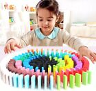 120pcs Colorful Wooden Domino Blocks Set Tile Building Stacking Games For Kids