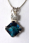 Aqua Aura Quartz Mini Magician Stone With Phenacite J3339