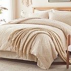 Zzlpp Twin Comforter Set 5 Pieces  Beige Tufted Bed In A Bag Twin  01 - 