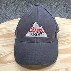 Coors Light Beer Baseball Cap Unisex Gray Os Adjustable Curved Brim Embroidered