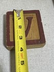 Vtg distressed Wooden Large 3 5    Alphabet Letter Block-personalized    v    Red