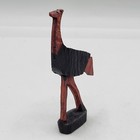Hand Carved Wooden Ostrich Bird Figurine African Folk Art Sculpture Decor
