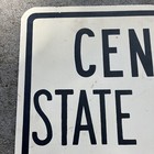 Rare Central State Hospital Metal Highway Sign