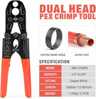 Iwiss icrimp Pex Pipe Copper Ring Crimping Tool Kit For 1 2 In  3 4 In Crimp Rin