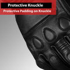 Men s Vintage Goatskin Leather Motorcycle Gloves Gel Padded Cruiser Street