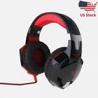 Black Red 3 5mm Gaming Headset Mic Led Headphones For Ps4 Xbox One X 360 E Pc