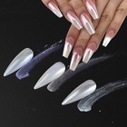 Pearl White Chrome Nail Powder Aurora Mirror Glitter Nail Art Dust Decoration