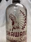 Vintage Seltzer Soda Water Bottle Shawano Beverage Wisconsin Indian Chief