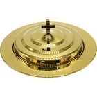 Polished Gold Communion Bread Tray Plate Cover Communion Plate Lid Church