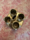 Vintage Avon Gold-tone Lotus Lipstick Holder     Rotating Flower Design