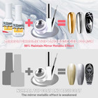 15ml Base Coat For Metallic Painting Gel  No Wipe Base Polish For Chrome Nail Po