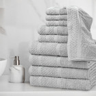 10 Piece Towel Set With Upgraded Softness   Durability  Grey
