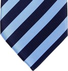 Exquisite Regimental Stripe Woven Microfiber Men s Tie Navy Blue And Light Blue