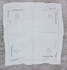 Vintage Linen Handkerchief Light Mint Green Openwork Geometric Flower Hanky
