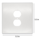 Jumbo Over Sized Paintable Wall Plate  Duplex Outlet