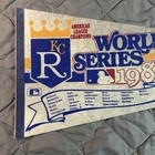 Vintage Kansas City Royals Pennant Flag White Blue World Series 1985 Baseball