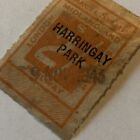 Scarce 1943 London Midland Railway Parcel Stamp With Harringway Park Overprint