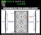 Contemporary Modern Metal Gate  Modern Metal Gate  Custom Size Art Pedestrian