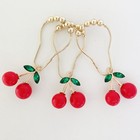 Zilucky Set Of 12 Cherries Shower Curtain Hooks Rings  Red Cherry Red-cherry