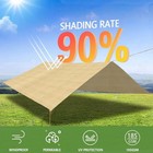 90   Sun Shade Cloth For Outdoor Deck Backyard Patio Garden Pergola Cover Beige