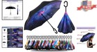 49 56 Inch Inverted Reverse Upside Down Umbrella  Extra Large Double Canopy V   