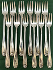 12 Pc Set Daffodil Silverplated Cocktail   Seafood Forks 1847 Rogers Bros
