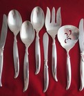 54 Piece 1847 Rogers Bros Flair Silverplate 1956 Mid Century Modern Flatware Set